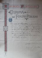 PORTUGAL, Diploma De Funções Públicas, F/VF - Nuevos