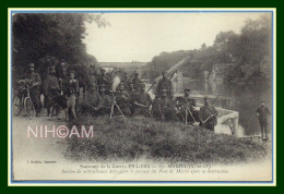 CPA  Section De Mitrailleuses Défendant Le Passage Du Pont De Mériel Après Sa Destruction Non écrite (R) TB Guerre 1914 - Meriel