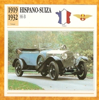 1919 FRANCE VIEILLE VOITURE HISPANO H6 B - FRANCE OLD CAR - FRANCIA VIEJO COCHE - VECCHIA MACCHINA - Cars