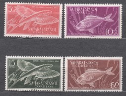 Spanish Sahara Animals Fish 1954 Mi#147-150 Mint Never Hinged - Spanish Sahara