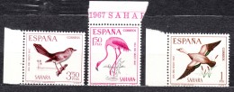 Spanish Sahara Animals Birds 1967 Mi#293-295 Mint Never Hinged - Spaanse Sahara