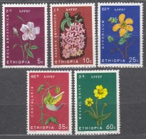 Ethiopia Flowers 1965 Mi#495-499 Mint Never Hinged - Ethiopia