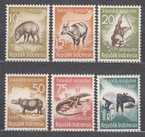 Indonesia 1959 Animals Mi#237-242 Mint Never Hinged - Indonésie