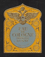 07665 "EAU DE COLOGNE - IMPERIALE RUSSE - PERFUMERIA OBYCA - CARACAS - 1910 CIRCA - DECORO RILIEVO E ORO" ETICH  ORIG - Etiquetas