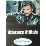 AFFICHE  Johnny Hallyday " Crédit Mutuel " - Plakate & Poster