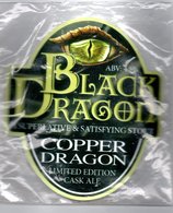 NEW SEALED - COPPER DRAGON BREWERY (SKIPTON, ENGLAND) - BLACK DRAGON - CURVED PUMP CLIP FRONT - Enseignes