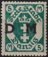 MiNr. 24 Deutschland Freie Stadt Danzig, Dienstmarken       1922, 29. Juli/16. Dez. Dienstmarken: Freimarken - Service