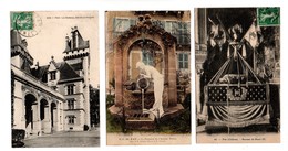 Delcampe - 64 - PAU . " LE CHÂTEAU, ENTRÉE " , " BERCEAU DE HENRI IV " & " LA FONTAINE DE AVENUE THIERS " . 3 CPA - Réf. N°9576 - - Pau
