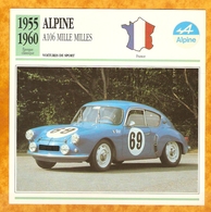 1955 FRANCE VIEILLE VOITURE ALPINE A106 A106 MILLE MILLES - FRANCE OLD CAR - FRANCIA VIEJO COCHE - VECCHIA MACCHINA - Coches