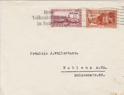 Sarre Lettre Pour L'Allemagne 1936 - Covers & Documents