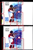 SHOOTING-RIFLE-ATHENS OLYMPICS-MASSIVE ERROR-1500p-INDIA-2010-MNH-B9-807 - Errors, Freaks & Oddities (EFO)