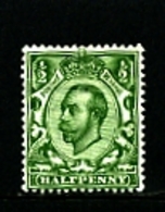 GREAT BRITAIN - 1912  KGV  DOWNEY  1/2d  GREEN  DIE B  WMK IMPERIAL CROWN  MINT   SG 325 - Unused Stamps