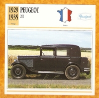 1929 FRANCE VIEILLE VOITURE PEUGEOT 201 - FRANCE OLD CAR - FRANCIA VIEJO COCHE - VECCHIA MACCHINA - Automobili