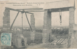 78 // CARRIERES SUR SEINE, Entée D'une Carrière, Panorama Vers Houilles   CM 300 - Carrières-sur-Seine