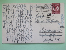 Romania 1934 Postcard ""Sighisgara"" Bucarest To Leipzig Germany - King Carol II - Briefe U. Dokumente