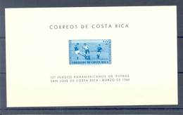 Costa Rica 1960 " 3º Championnats Panaméricains De Football " Xx Yvert Bloc 2 - Coupe D'Amérique Du Sud Des Nations