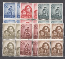 Indonesia 1958 Mi#215-220 Mint Never Hinged Blocks Of Four - Indonesia