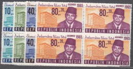 Indonesia 1965 Mi#495-498 Mint Never Hinged Blocks Of Four - Indonesia