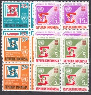 Indonesia 1969 Mi#626-629 Mint Never Hinged Blocks Of Four - Indonesia