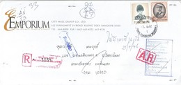 Thailand 2002 Bangkok King Bhumibol Registered AR Advice Of Receipt Returned Domestic Cover - Thailand