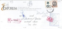 Thailand 2002 Bangkok King Bhumibol Registered AR Advice Of Receipt Returned Domestic Cover - Thaïlande