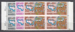 Indonesia 1969 Mi#641-643 Mint Never Hinged Blocks Of Four - Indonésie