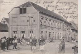 67 - BISCHWILLER - EXERCICE DE POMPIERS A LA BRASSERIE CHRETIEN - Bischwiller