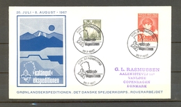 1967 , GROENLANDIA , KATÁNGUT EKSPEDITIONEN , SOBRE CONMEMORATIVO - Cartas & Documentos
