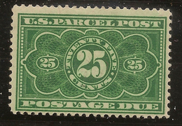 USA 1912 25c Parcel Post Due SG PD427 HM #AKH233 - Reisgoedzegels