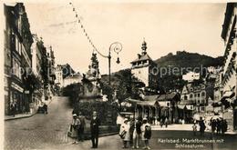 43148565 Karlsbad Eger Marktbrunnen Mit Schlossturm - Schneeberg