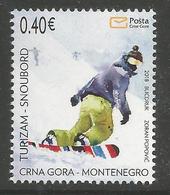 CG 2018-416 TURISAM SNOUBORD, CRNA GORA MONTENEGRO, 1 X 1v, MNH - Invierno