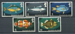 226 SALOMON 1972 A - Yvert 217/19, 221 Et 226 - Poisson - Neuf **(MNH) Sans Trace De Charniere - Iles Salomon (...-1978)