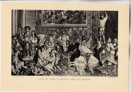 PLANCHE HISTOIRE DU PEUPLE FRANCAIS LOUIS XIV VISITE LA MANUFACTURE DES GOBELINS - Other Plans