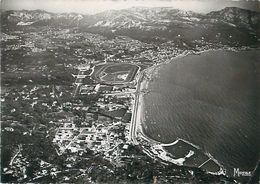 Cpsm MARSEILLE 13 La Plage, Vue D' Avion ( Hippodrome Borely ) - Quartiers Sud, Mazargues, Bonneveine, Pointe Rouge, Calanques,