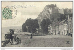 GIVET ..-- 08 .  Quai Du Fort . 1907 Vers COUVIN ( Melle Louise ROBERT ) . Voir Verso . - Givet