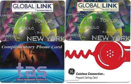 @+ USA - Lot De 4 Cartes Dont GE - Gloabl Link Et Complementary Card - Collections