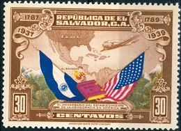 EL SALVADOR, COMMEMORATIVO, U.S. COSTITUZIONE, 1938, FRANCOBOLLI NUOVI (MLH*),  Michel 555 - El Salvador