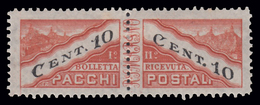 PACCHI POSTALI - Tipo Del 1928 Dentellati In Mezzo - 10 C. Arancio E Nero - 1945 - Timbres Express