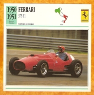 1950 ITALIE VIEILLE VOITURE FERRARI 375 F1 F 1 - ITALY OLD CAR - ITALIA VECCHIA MACCHINA - VIEJO COCHE - Voitures