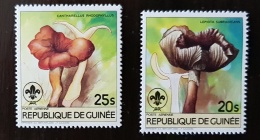 GUINEE CHAMPIGNONS, CHAMPIGNON, MUSHROOM, Setas,  Scoutisme Yvert N° PA 171/72 ** MNH - Mushrooms