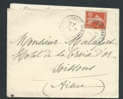 YVERT N°135 Oblitéré Cad Chtellerault En 1913 Pour Soisson    - Mala8105 - Briefe U. Dokumente