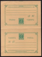 PHILIPINES - FILIPINAS / 1898-99 ENTIER POSTAL DOUBLE 1/1 CENTAVO - REPONSE PAYEE (ref LE2293) - Filippijnen