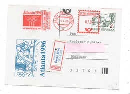 Czech Republic 1995  -  Winter Olympic Games In Atlanta,  Special Cover And Cancellation, Postage Registered Incl. Label - Kanu