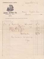 REMOULINS JOANNIN ASTRUA ENTREPRISE DE PLATRERIE PEINTURE ANNEE 1914 - Zonder Classificatie