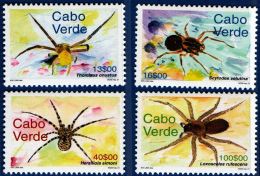 Cap Verde 2001 Spiders 4 Values MNH - Ragni