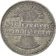 Allemagne, République De Weimar, 50 Pfennig, 1921, Stuttgart, TTB, Aluminium - 50 Rentenpfennig & 50 Reichspfennig