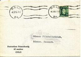 Norway Cover Sent To Denmark Oslo 8-3-1956 Single Franked - Briefe U. Dokumente