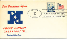 USA Cover Pontiac 24-1-1982 XVI Pontiac Silverdome Super Bowl San Francisco 49ers American Conference Champion's 82 - Fußball-Amerikameisterschaft