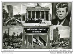 BERLIN  EN 1963 6 VUES 1 CARTE KENNEDY ANIMATION   BELLE CARTE - Berliner Mauer