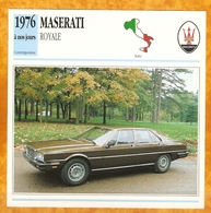 1976 ITALIE VIEILLE VOITURE MASERATI ROYALE - ITALY OLD CAR - ITALIA VECCHIA MACCHINA - VIEJO COCHE - Coches
